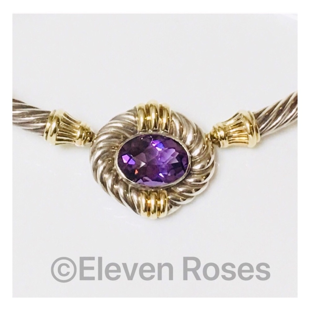 David Yurman Sterling 14k Albion Cable Choker